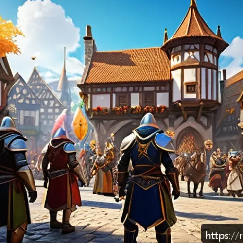 Home 13 콜오브드래곤즈 한정 스킨 얻는 법 - A dynamic scene of a fantasy MMORPG seasonal event featuring diverse characters in detailed armor an...